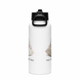 Too Soft For This – SS Water Bottle with Straw Lid white 32oz back — The Floppy Collection