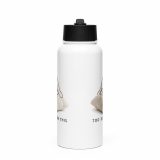 Too Soft For This – SS Water Bottle with Straw Lid white 32oz front — The Floppy Collection