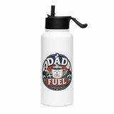 Dad Fuel - Stainless steel water bottle with a straw lid