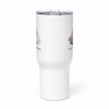 Too Soft For This – Travel Mug with a Handle white 25oz front — The Floppy Collection
