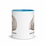 Emotionally Floppy – Mug with Color Inside blue 11oz front — The Floppy Collection