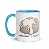 Emotionally Floppy – Mug with Color Inside blue 11oz left — The Floppy Collection