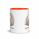 Emotionally Floppy – Mug with Color Inside orange 11oz front — The Floppy Collection