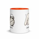 Small Panic Bunny – Mug with Color Inside orange 11oz front — The Floppy Collection