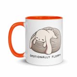 Emotionally Floppy – Mug with Color Inside orange 11oz left — The Floppy Collection