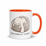 Emotionally Floppy – Mug with Color Inside orange 11oz right — The Floppy Collection