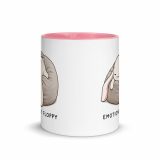Emotionally Floppy – Mug with Color Inside pink 11oz front — The Floppy Collection