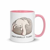 Emotionally Floppy – Mug with Color Inside pink 11oz right — The Floppy Collection