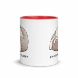 Emotionally Floppy – Mug with Color Inside red 11oz front — The Floppy Collection