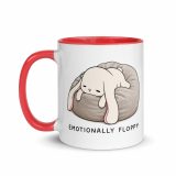 Emotionally Floppy – Mug with Color Inside red 11oz left — The Floppy Collection