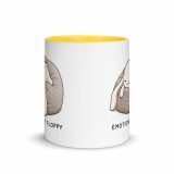 Emotionally Floppy – Mug with Color Inside yellow 11oz front — The Floppy Collection
