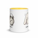 Small Panic Bunny – Mug with Color Inside yellow 11oz front — The Floppy Collection