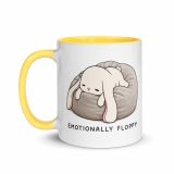Emotionally Floppy – Mug with Color Inside yellow 11oz left — The Floppy Collection