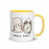 Small Panic Bunny – Mug with Color Inside yellow 11oz right — The Floppy Collection
