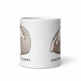 Emotionally Floppy – White Glossy Mug white 11oz front view — The Floppy Collection