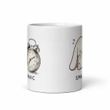 Small Panic Bunny Mug – White Glossy Mug white 11oz front view — The Floppy Collection