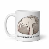 Emotionally Floppy – White Glossy Mug white 11oz handle on left — The Floppy Collection