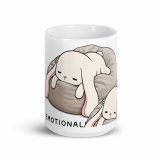 Emotionally Floppy – White Glossy Mug white 15oz front view — The Floppy Collection