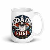 Dad Fuel - White glossy mug