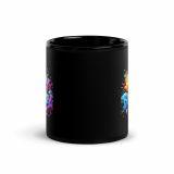 Happy Birthday Splash - Black Glossy Mug