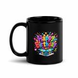 Happy Birthday Box - Black Glossy Mug
