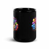 Happy Birthday Ballons - Black Glossy Mug