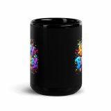 Happy Birthday Splash - Black Glossy Mug