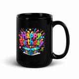 Happy Birthday Box - Black Glossy Mug