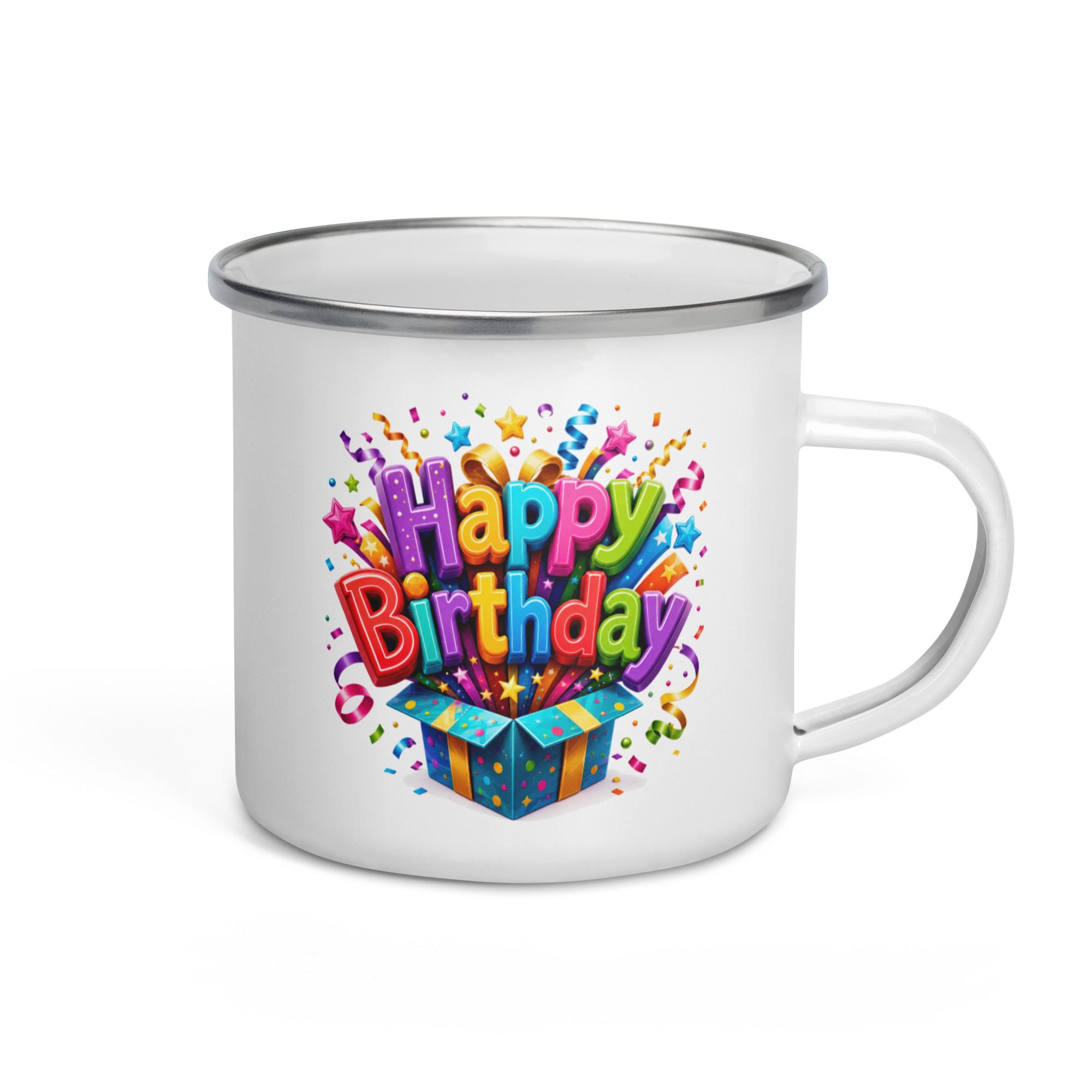 Happy Birthday Box - Enamel Mug