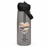 Cornish Fishing Harbour Heart Design – Flip straw water bottle