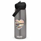 Cornish Fishing Harbour Heart Design – Flip straw water bottle
