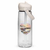 Cornish Fishing Harbour Heart Design – Flip straw water bottle