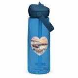 Cornish Fishing Harbour Heart Design – Flip straw water bottle
