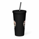 Cornish Fishing Harbour Heart Design – Insulated tumbler with a straw