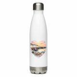 Cornish Fishing Harbour Heart Design – Stainless steel water bottle