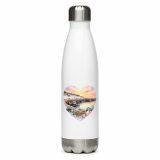 Cornish Fishing Harbour Heart Design – Stainless steel water bottle
