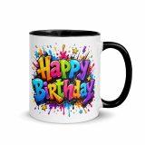 Happy Birthday Splash - Mug with Color Inside