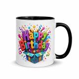 Happy Birthday Box - Mug with Color Inside
