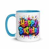 Happy Birthday Splash - Mug with Color Inside