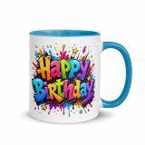 Happy Birthday Splash - Mug with Color Inside
