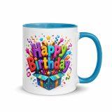 Happy Birthday Box - Mug with Color Inside