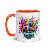 Happy Birthday Box - Mug with Color Inside
