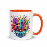 Happy Birthday Box - Mug with Color Inside