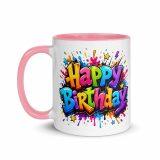 Happy Birthday Splash - Mug with Color Inside