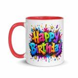 Happy Birthday Splash - Mug with Color Inside
