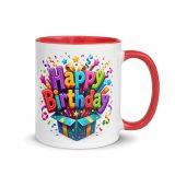 Happy Birthday Box - Mug with Color Inside