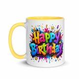 Happy Birthday Splash - Mug with Color Inside