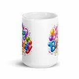 Happy Birthday Baloons - White glossy mug