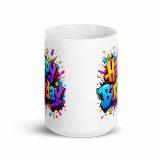 Happy Birthday Splash - White glossy mug