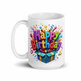 Happy Birthday Box - White glossy mug
